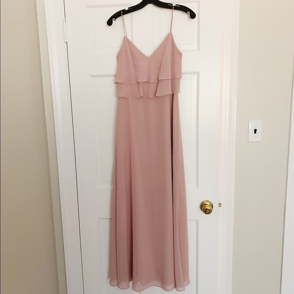 Pink Chiffon Jenny Yoo Maxi Dress